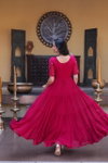 Ka 1255 Faux Blooming With Embroidery Work Gown Collections